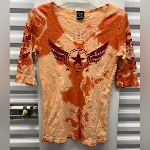 Sledge USA Peach and Orange Tee